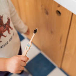 Cepillo de dientes de madera de haya niños de 3 a 6 años…