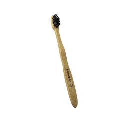 Cepillo de dientes de madera de haya soft negro Bioseptyl