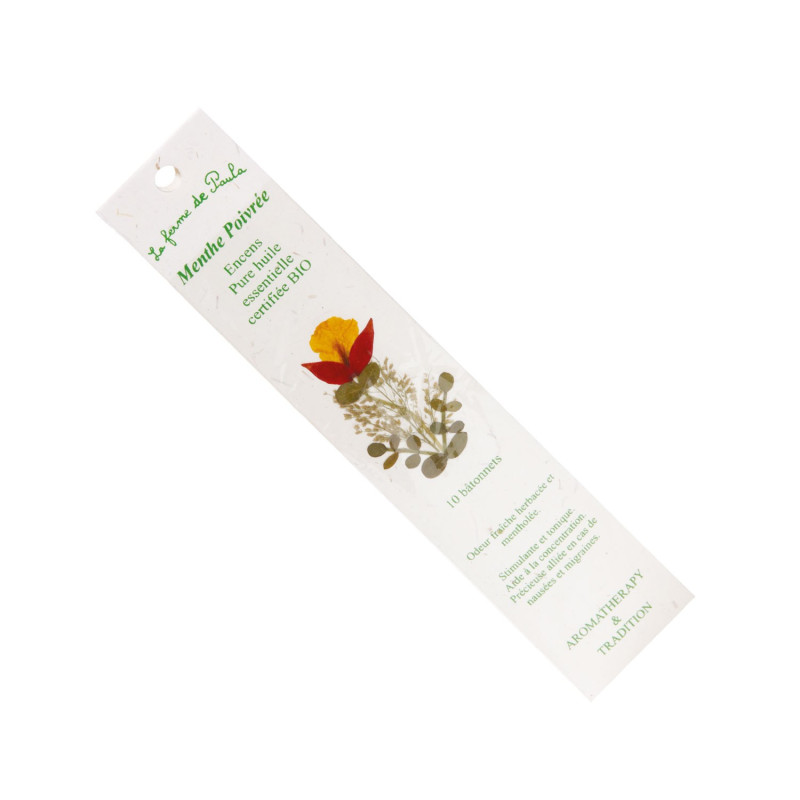 Incienso Natural de Menta Piperita Certificado BIO Blue