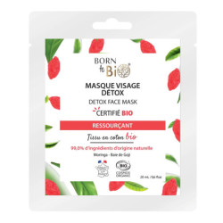 Mascarilla facial Detox en algodón Certificada Bio 20ml Born to Bio