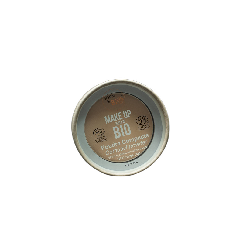 Polvos Compactos Orgánicos Born to Bio Nº1 Light Beige 6,5G