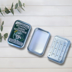 Jabonera de aluminio para sólidos con escurridor Ecoapply -…