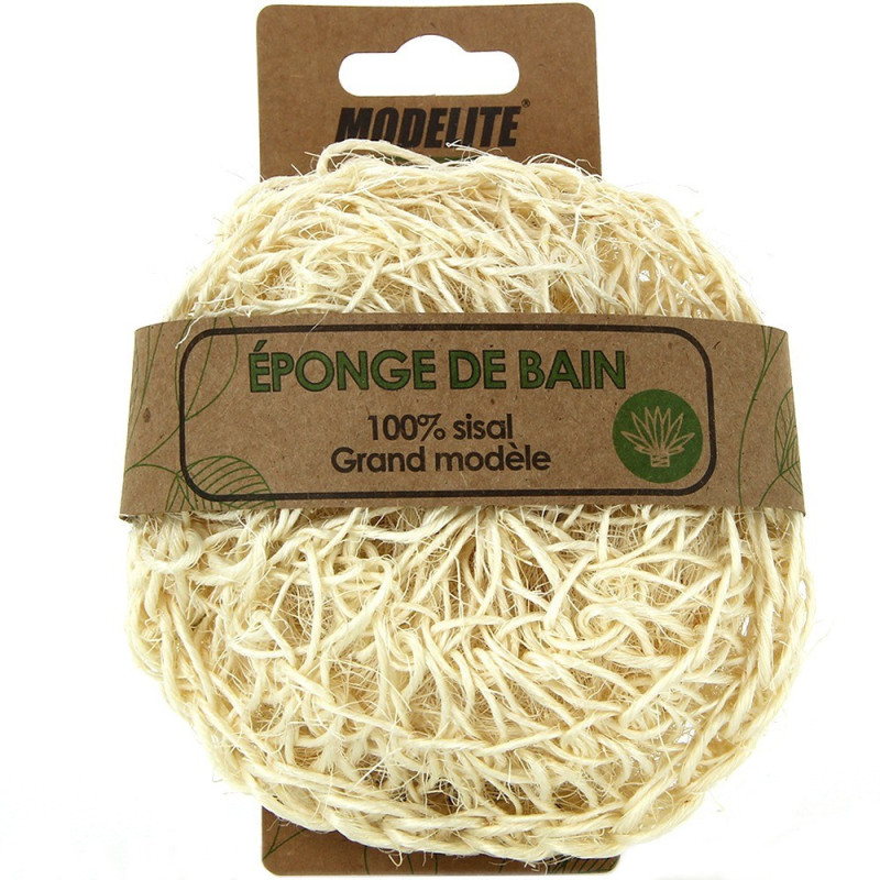 Esponja de baño 100% sisal, tamaño grande Modelite Nature