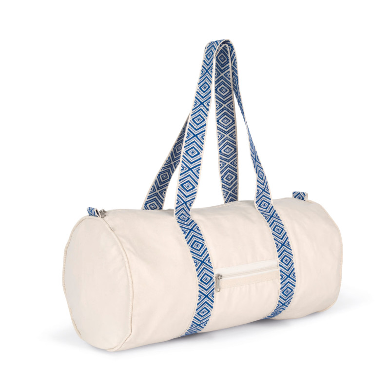 Bolsa de viaje de algodón reciclado White Natuhral
