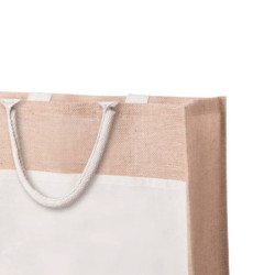 Bolsa ecológica de yute con bolsillo frontal de algodón…